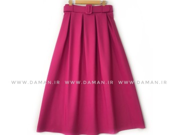 دامن پیلی  سرخابي  مازراتي قد 95 با  كمربند