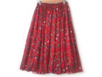 دامن حریر گلدار  قد 75  کد (652)