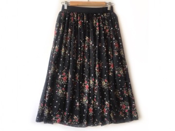 دامن حریر گلدار  قد 75  کد (25)