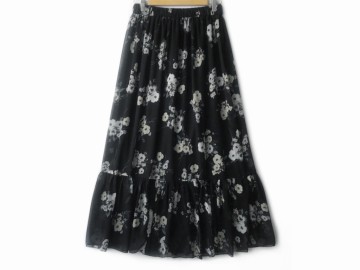 دامن حریر گلدار  قد 90 کد (317)