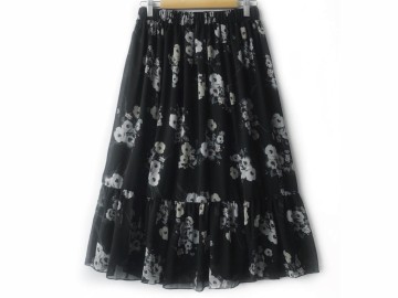 دامن حریر گلدار  قد 75  کد (317)