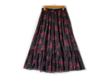 دامن حریر گلدار  قد 75  کد (309)