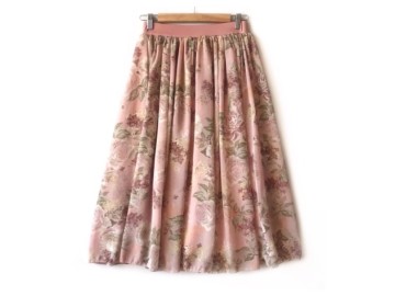 دامن حریر گلدار  قد 75  کد (24)