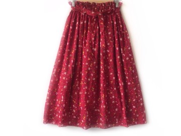 دامن حریر گلدار  قد 75 کد (252)