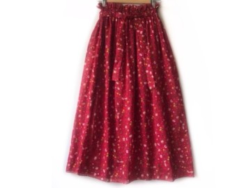 دامن حریر گلدار  قد 90 کد (252)