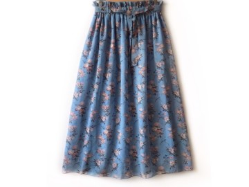 دامن حریر گلدار  قد 90 کد (259)