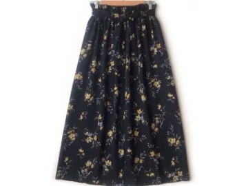 دامن دکمه دار گلدار  قد 90  کد (557)