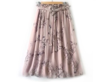 دامن حریر گلدار  قد 75 کد (257)