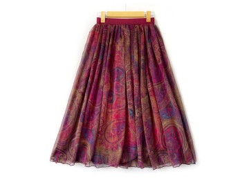 دامن حریر گلدار  قد 75  کد (277)