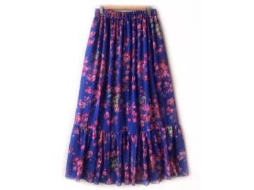 دامن حریر گلدار  قد 90 کد (303)