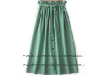 دامن جلو دکمه دريايي  قد 90