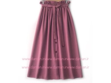 دامن جلو دکمه کالباسی قد 90