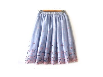 دامن حریر گلدار  قد 70  کد (1090)