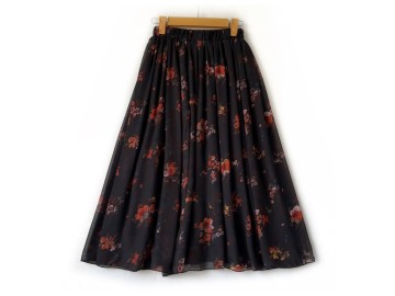 دامن حریر گلدار  قد 75  کد (266)