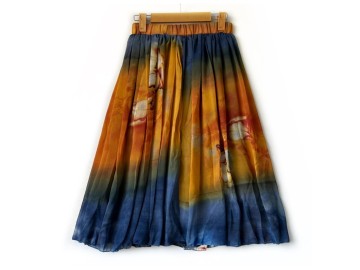 دامن حریر گلدار  قد 75  کد (4)