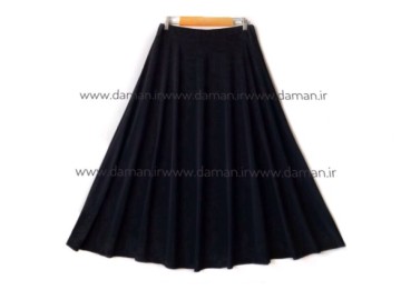 دامن   ريون کلوش  مشکی  قد 75