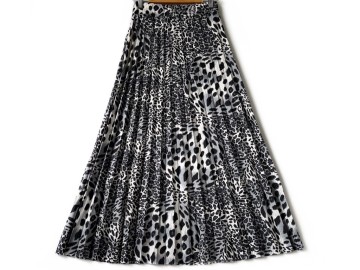 دامن پلیسه پلنگی کد  (p38)  قد 90