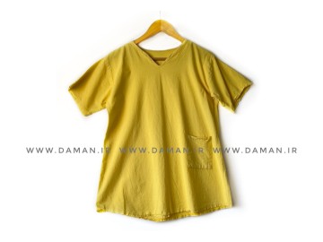 تيشرت  الیاف طبیعی زرد