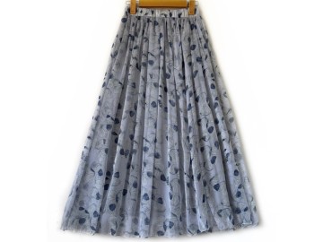 دامن حریر گلدار  قد 90 کد (1209)