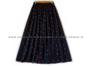 دامن حریر گلدار  قد 90 کد (1218)