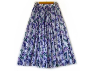 دامن حریر گلدار  قد 80  کد (1207)