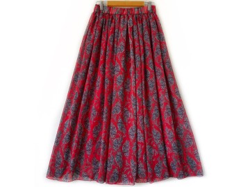 دامن حریر گلدار  قد 90 کد (1227)