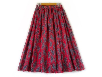 دامن حریر گلدار  قد 80  کد (1227)