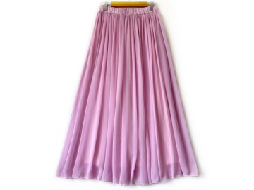 دامن حریر صورتی قد 90 کد (11)