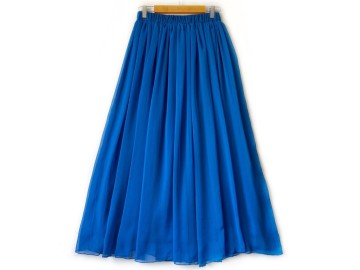 دامن حریر  آبی سیر قد 90 کد (13)