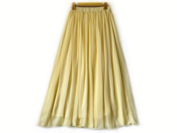 دامن حریر  زرد لیمویی قد 90 کد (21)