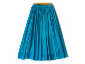 دامن حریر ابي فريروزه اي  قد 80  کد (15)