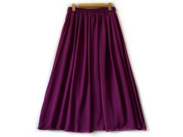 دامن حریر ارغواني قد 90 کد (45)