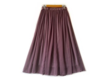 دامن حریر ياسي كبود قد 80  کد (55)