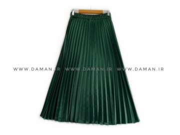 دامن پلیسه ساتن  يشمي  قد  80 كد (255)