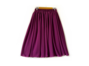 دامن حریر ارغوانی قد 70 کد (45)