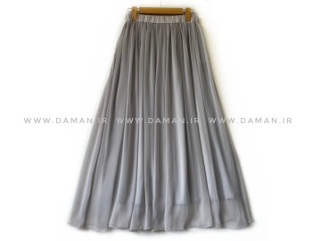 دامن حریر طوسی روشن قد 90 کد (48)