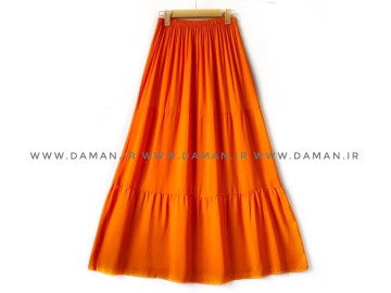 دامن نخی نارنجی قد ۹۰