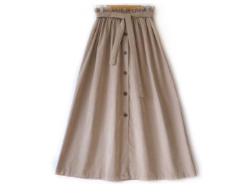 دامن جلو دکمه كرم  قد 90