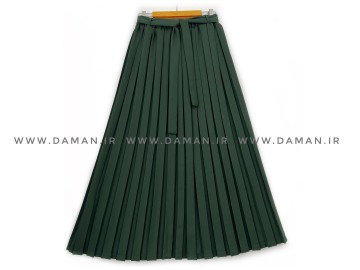 دامن پلیسه يشمي سير  كرپ قد 90 كد (211)