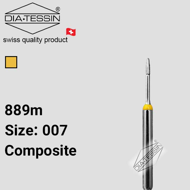 C 889m  فرز الماسه micro prep  زرد پرداخت (composite)-بسته ۵ عددی