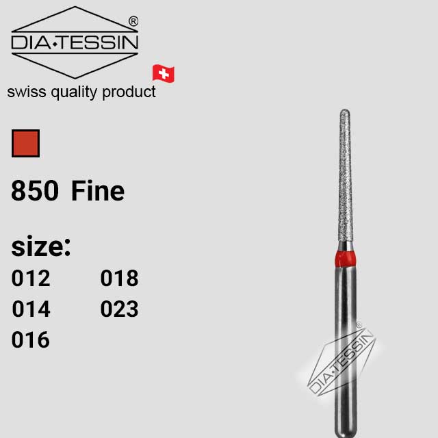 F 850  فرز الماسه تیپر روند اند بلند قرمز پرداخت (fine) - بسته ۵ عددی