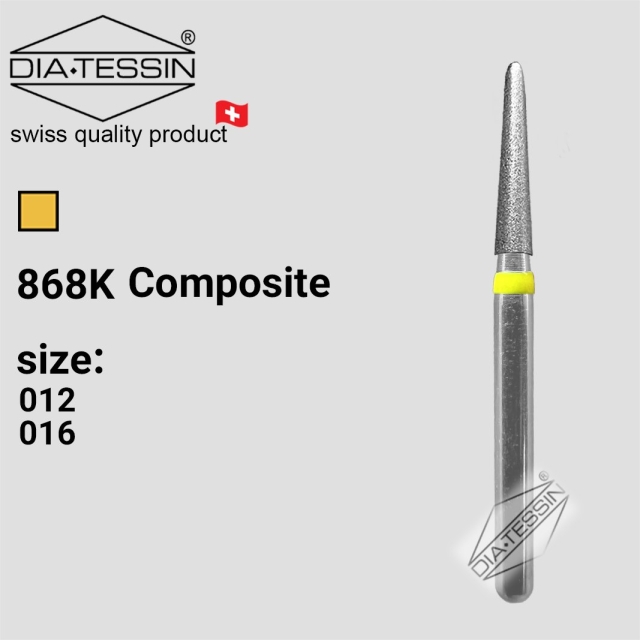 C 868K  فرز الماسه  کوتاه زرد پرداخت (composite)-بسته ۵ عددی