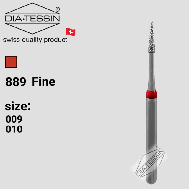 889 F فرز الماسه تیپر غیر برنده قرمز پرداخت (fine) - بسته ۵ عددی