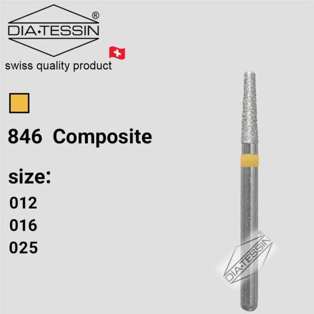 C 846 فرز الماسه تیپر متوسط زرد پرداخت (composite)