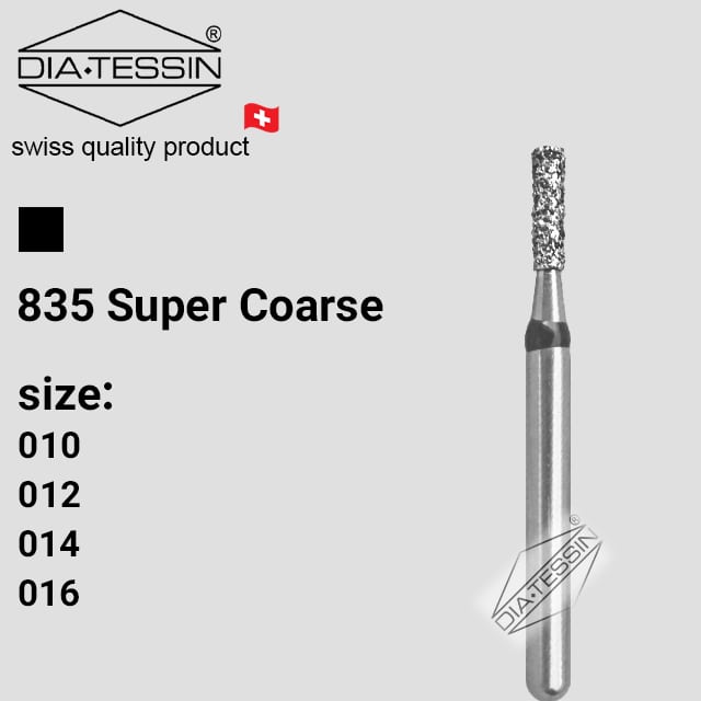 SG 835  فرز الماسه فیشور کوتاه مشکی تراش (super coarse) - بسته ۵ عددی