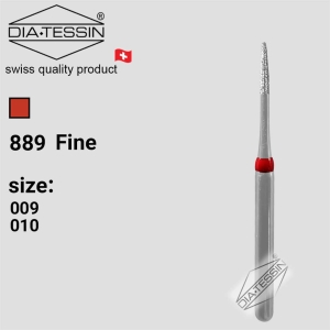 889 F فرز الماسه سوزنی کوتاه قرمز پرداخت (fine)