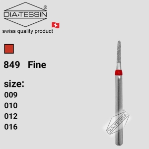 F  849  فرز الماسه تیپر  روند اند کوتاه  قرمز پرداخت (fine)