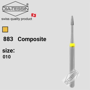 C 883  فرز الماسه  سوزنی کوتاه زرد پرداخت (composite)