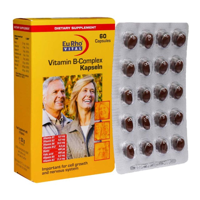 کپسول ویتامین ب کمپلکس یوروویتال 60 عدد