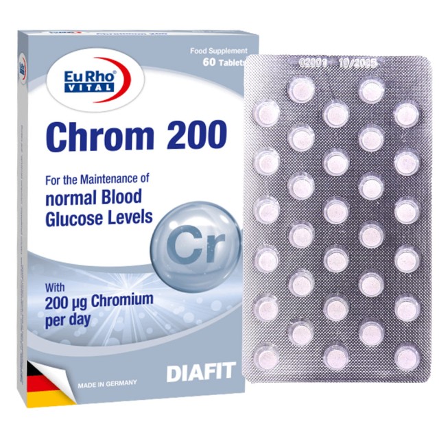 قرص کروم 200 یوروویتال 60 عدد